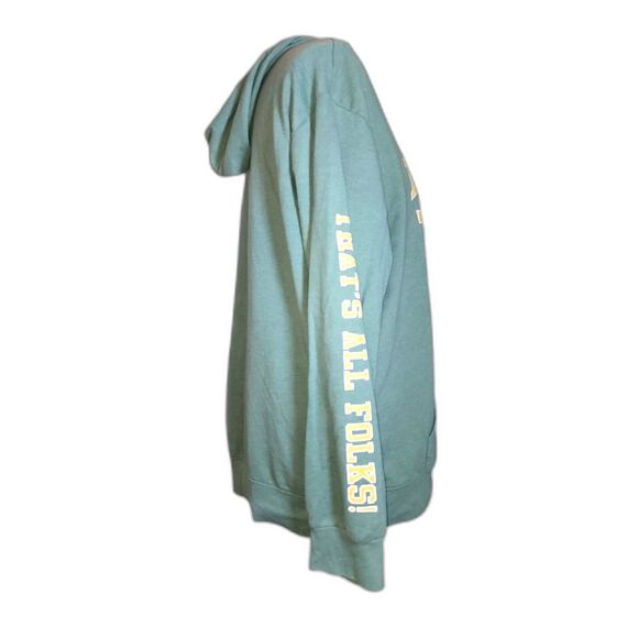 Looney Tunes Green & Yellow Graphic Print Kangaroo Pocket Hoodie Size XL - Picture 3 of 10